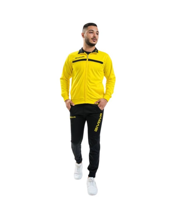 Tuta Givova ONE FULL ZIP POLAREFLEECE TT012 Unisex Giallo Nero TT0120110