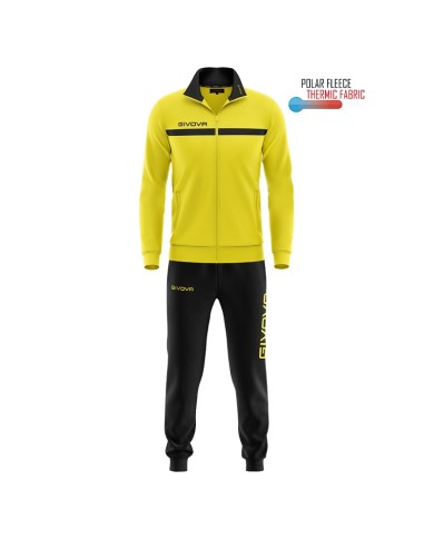 TUTA GIVOVA ONE FULL ZIP POLARFLEECE GIALLO/NERO Tg. 2XL TUTA GIVOVA ONE FULL ZIP POLARFLEECE GIALLO/NERO Tg. 2XL