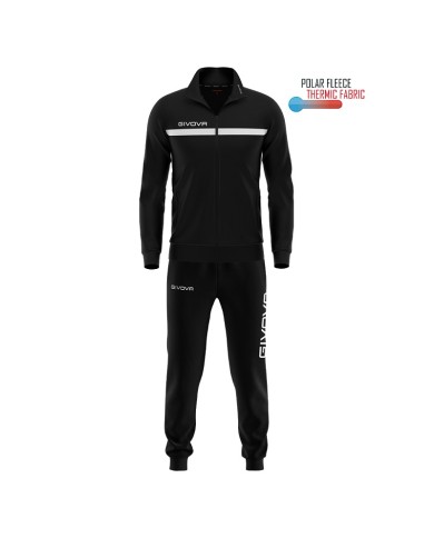 TUTA GIVOVA ONE FULL ZIP POLARFLEECE NERO/BIANCO Tg. XS TUTA GIVOVA ONE FULL ZIP POLARFLEECE NERO/BIANCO Tg. XS