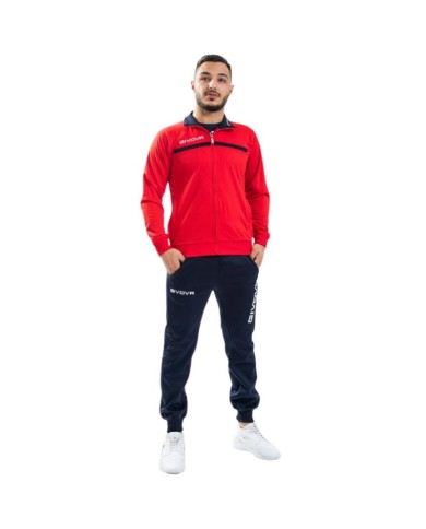 TUTA GIVOVA ONE FULL ZIP POLARFLEECE ROSSO/BLU Tg. 2XL TUTA GIVOVA ONE FULL ZIP POLARFLEECE ROSSO/BLU Tg. 2XL