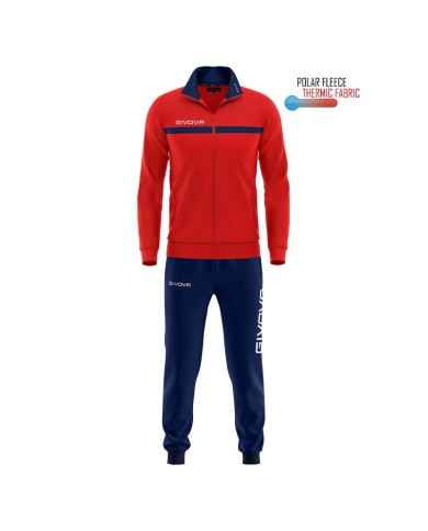 TUTA GIVOVA ONE FULL ZIP POLARFLEECE ROSSO/BLU Tg. 2XL TUTA GIVOVA ONE FULL ZIP POLARFLEECE ROSSO/BLU Tg. 2XL