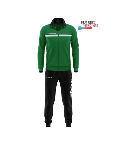 TUTA GIVOVA ONE FULL ZIP POLARFLEECE VERDE/NERO Tg. 2XL TUTA GIVOVA ONE FULL ZIP POLARFLEECE VERDE/NERO Tg. 2XL