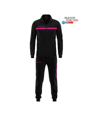 TUTA GIVOVA ONE FULL ZIP POLARFLEECE NERO/FUXIA Tg. 2XL TUTA GIVOVA ONE FULL ZIP POLARFLEECE NERO/FUXIA Tg. 2XL