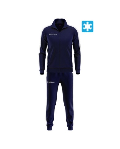 Tuta REVOLUTION FELPA Givova TR034S Unisex Sport Fitness Blu Bianco TR034S0403 Tuta REVOLUTION FELPA Givova TR034S Unisex Sport Fitness Blu Bianco TR034S0403
