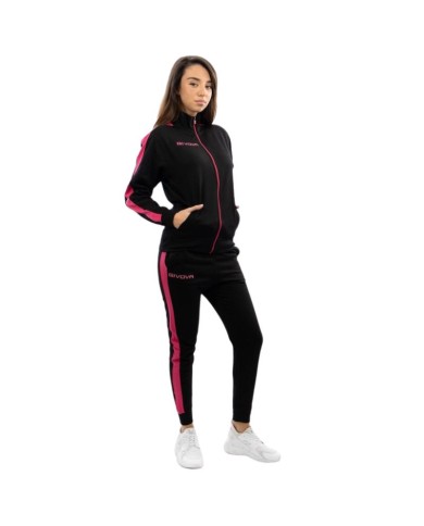 Tuta REVOLUTION FELPA Givova TR034S Unisex Sport Fitness Nero Fuxia TR034S1006 Tuta REVOLUTION FELPA Givova TR034S Unisex Sport Fitness Nero Fuxia TR034S1006