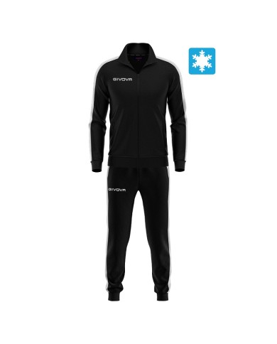 Tuta REVOLUTION FELPA Givova TR034S Unisex Sport Fitness Nero Grigio TR034S1009 Tuta REVOLUTION FELPA Givova TR034S Unisex Sport Fitness Nero Grigio TR034S1009