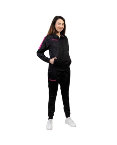 Tuta Givova Revolution Fluo TR033F Fitness Sport Uomo Nero Fuxia Fluo TR033F1039