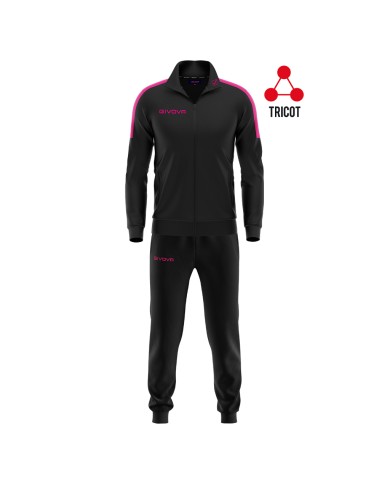 Tuta Givova Revolution Fluo TR033F Fitness Sport Uomo Nero Fuxia Fluo TR033F1039