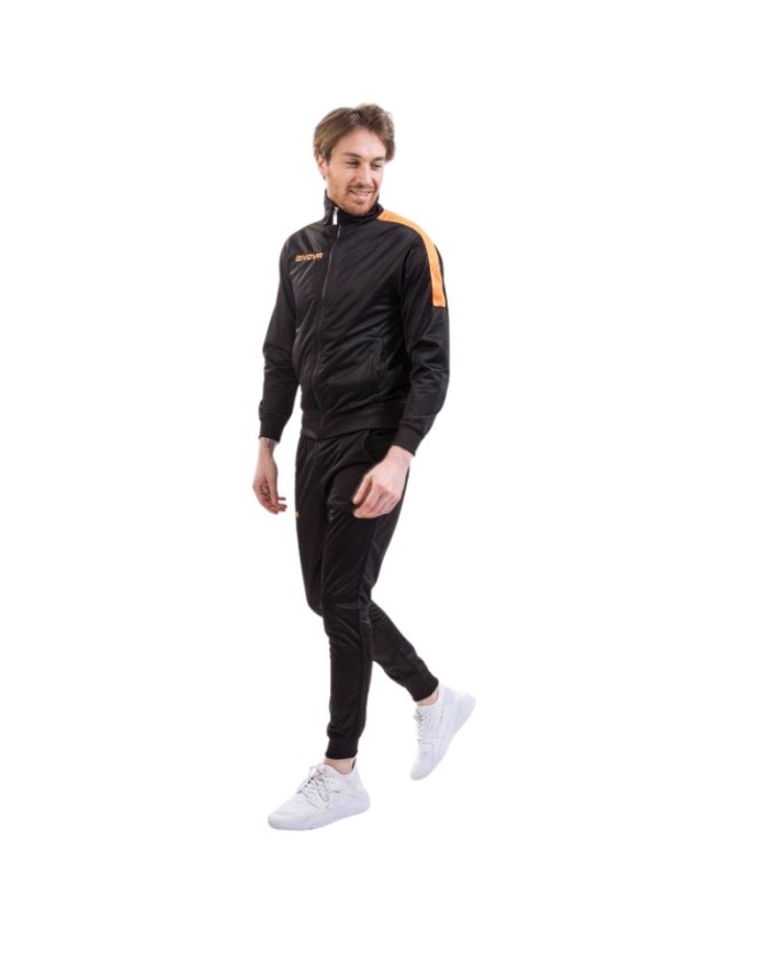 Tuta Givova Revolution Fluo TR033F Fitness Sport Uomo Nero Arancio Fluo TR033F1028 Tuta Givova Revolution Fluo TR033F Fitness Sport Uomo Nero Arancio Fluo TR033F1028