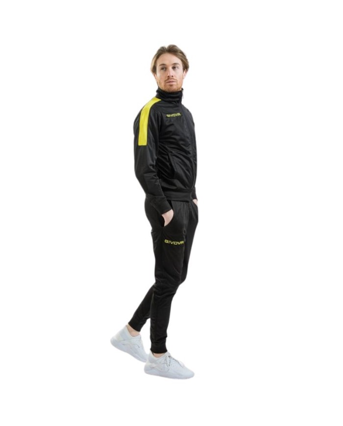 Tuta Givova Revolution TR033 Fitness Sport Uomo Nero Giallo TR0331007 Tuta Givova Revolution TR033 Fitness Sport Uomo Nero Giallo TR0331007