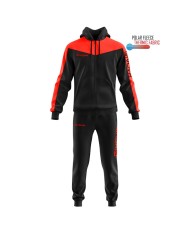 Tuta ROMA Givova Micropile con Cappuccio TT013 Unisex Rosso Nero TT0131210