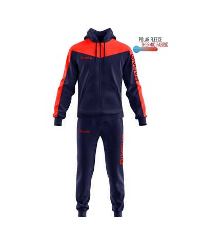 Tuta ROMA Givova Micropile con Cappuccio TT013 Unisex Rosso Blu TT0131204 Tuta ROMA Givova Micropile con Cappuccio TT013 Unisex Rosso Blu TT0131204