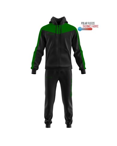 Tuta ROMA Givova Micropile con Cappuccio TT013 Unisex Nero Verde TT0131013 Tuta ROMA Givova Micropile con Cappuccio TT013 Unisex Nero Verde TT0131013