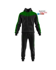 Tuta ROMA Givova Micropile con Cappuccio TT013 Unisex Nero Verde TT0131013