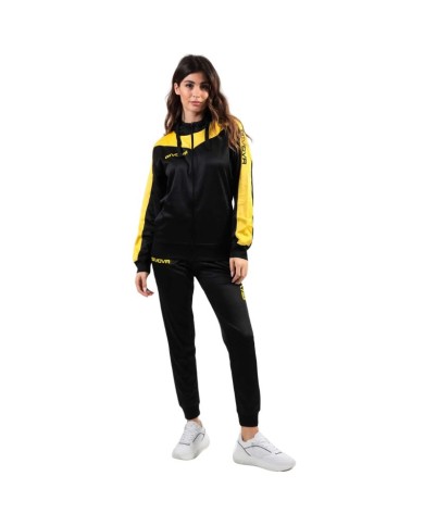 Tuta ROMA Givova Micropile con Cappuccio TT013 Unisex Nero Giallo TT0131007 Tuta ROMA Givova Micropile con Cappuccio TT013 Unisex Nero Giallo TT0131007