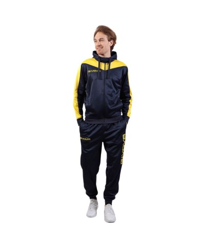 Tuta ROMA Givova Micropile con Cappuccio TT013 Unisex Blu Giallo TT0130407 Tuta ROMA Givova Micropile con Cappuccio TT013 Unisex Blu Giallo TT0130407