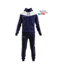 Tuta ROMA Givova Micropile con Cappuccio TT013 Unisex Blu Bianco TT0130403