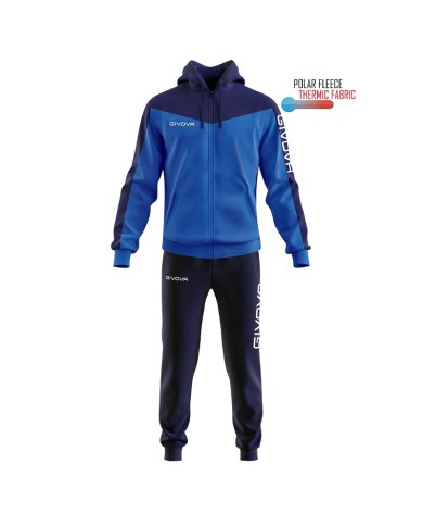 Tuta ROMA Givova Micropile con Cappuccio TT013 Unisex Azzurro Blu TT0130204 Tuta ROMA Givova Micropile con Cappuccio TT013 Unisex Azzurro Blu TT0130204
