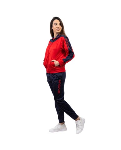 Tuta Givova ROMA Triacetato Rosso Blu TR036 Fitness Sport  TR0361204 Tuta Givova ROMA Triacetato Rosso Blu TR036 Fitness Sport  TR0361204