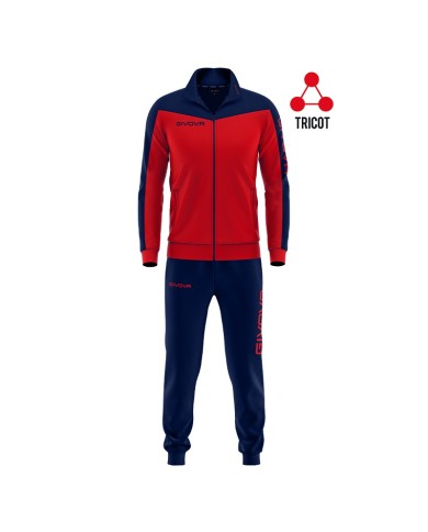 Tuta Givova ROMA Triacetato Rosso Blu TR036 Fitness Sport  TR0361204 Tuta Givova ROMA Triacetato Rosso Blu TR036 Fitness Sport  TR0361204
