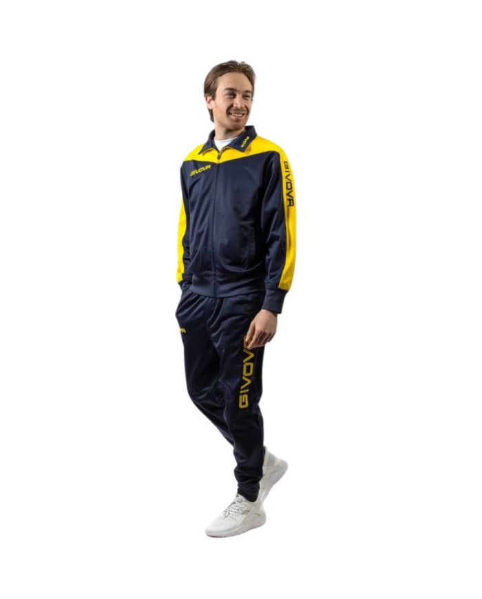 Tuta Givova ROMA Triacetato Blu Giallo TR036 Fitness Sport  TR0360407 Tuta Givova ROMA Triacetato Blu Giallo TR036 Fitness Sport  TR0360407