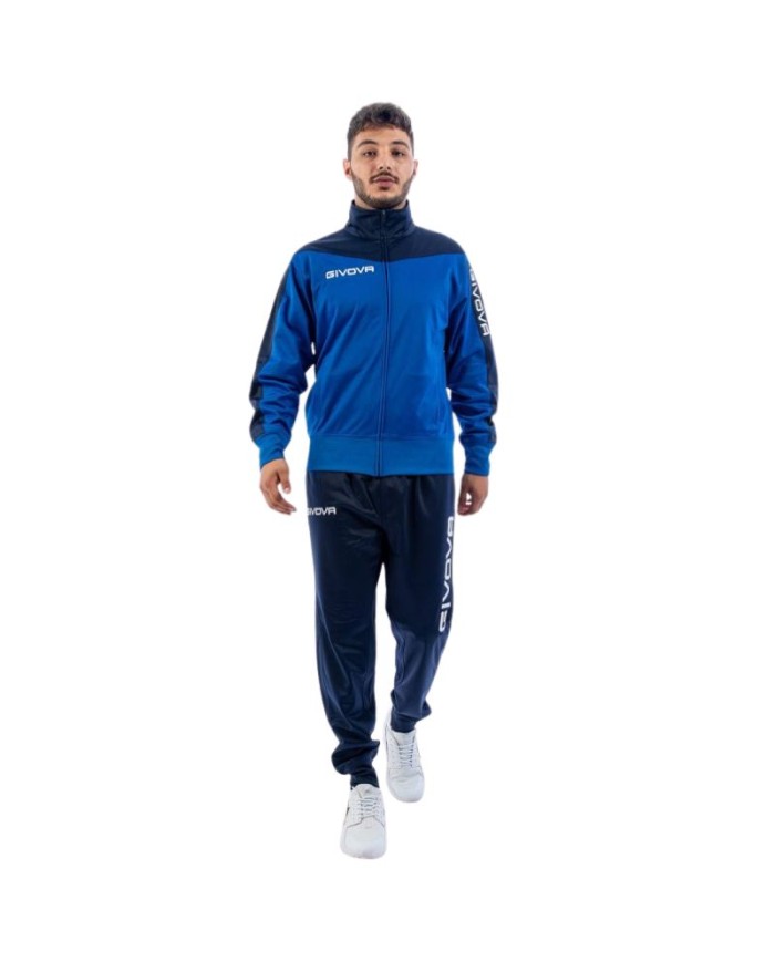 Tuta Givova ROMA Triacetato Azzurro Blu TR036 Fitness Sport  TR0360204 Tuta Givova ROMA Triacetato Azzurro Blu TR036 Fitness Sport  TR0360204