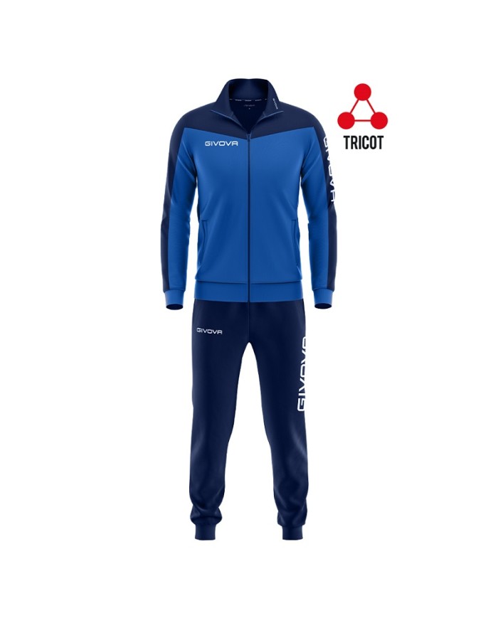 Tuta Givova ROMA Triacetato Azzurro Blu TR036 Fitness Sport  TR0360204 Tuta Givova ROMA Triacetato Azzurro Blu TR036 Fitness Sport  TR0360204