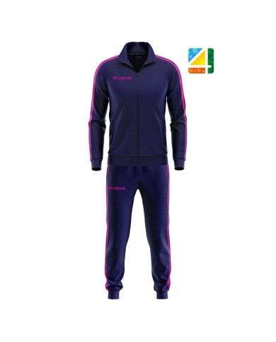 TUTA SCUOLA COTONE TERRY BLU/FUXIA Tg. 2XS TUTA SCUOLA COTONE TERRY BLU/FUXIA Tg. 2XS