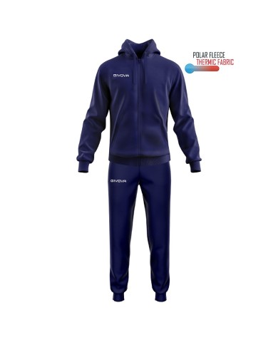Tuta SORRENTO KING Givova in Polarfleece TR038 Unisex Blu TR0380404 Tuta SORRENTO KING Givova in Polarfleece TR038 Unisex Blu TR0380404