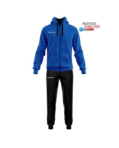 Tuta SORRENTO KING Givova in Polarfleece TR038 Unisex Azzurro Nero TR0380210 Tuta SORRENTO KING Givova in Polarfleece TR038 Unisex Azzurro Nero TR0380210