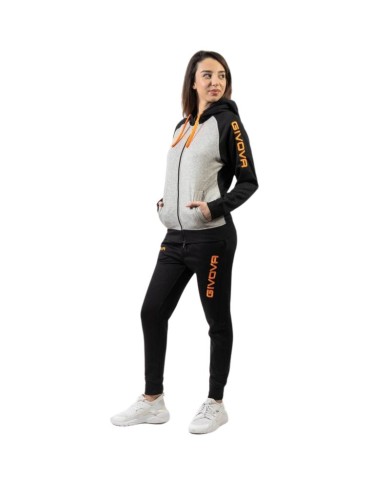 Tuta Givova SUPER KING FELPA LF33 Unisex Sport Fitness Grigio Arancio LF334328 Tuta Givova SUPER KING FELPA LF33 Unisex Sport Fitness Grigio Arancio LF334328