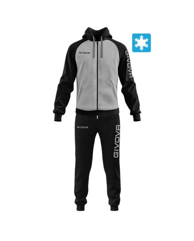 Tuta Givova SUPER KING FELPA LF33 Unisex Sport Fitness Grigio Nero LF334310 Tuta Givova SUPER KING FELPA LF33 Unisex Sport Fitness Grigio Nero LF334310