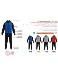 Tuta Givova SUPER KING FELPA LF33 Unisex Sport Fitness Azzurro Nero LF330210 Tuta Givova SUPER KING FELPA LF33 Unisex Sport Fitness Azzurro Nero LF330210