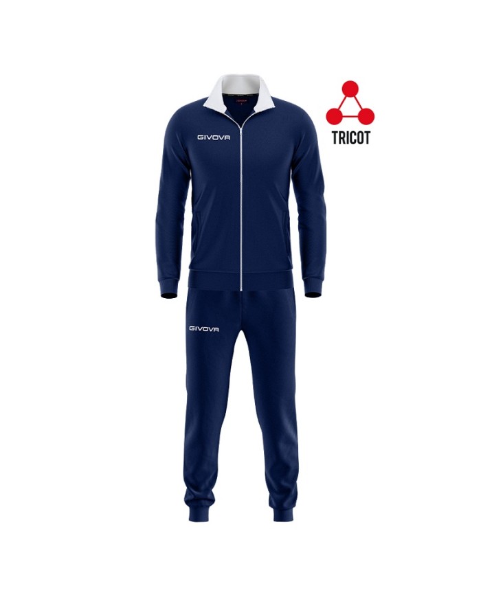 Tuta Givova TORINO TR031 Blu Bianco Unisex Sport Fitness TR0310403