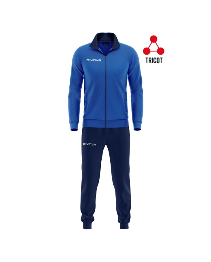 Tuta Givova TORINO TR031 Azzurro Blu Unisex Sport Fitness TR0310204