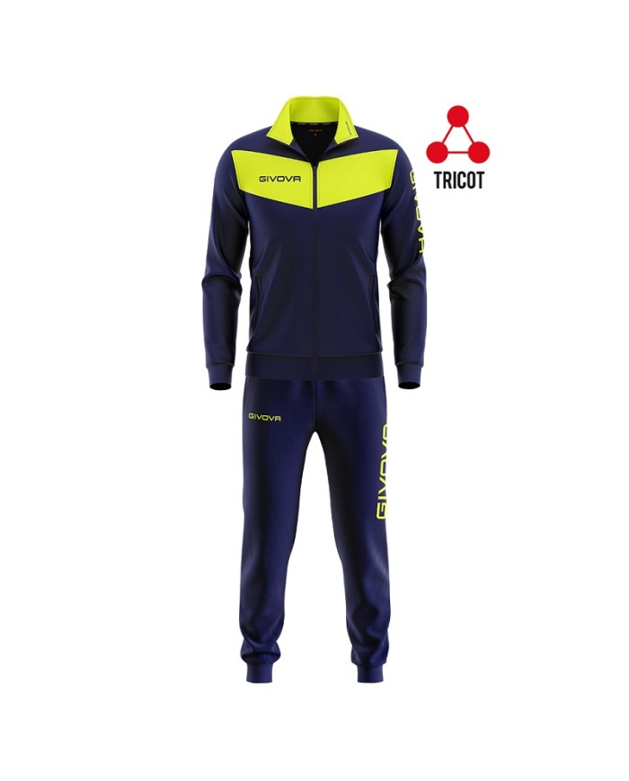 Tuta Givova VISA FLUO TRIACETATO TR018F Blu Giallo Fluo TR018F0419 Tuta Givova VISA FLUO TRIACETATO TR018F Blu Giallo Fluo TR018F0419