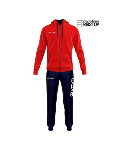 TUTA WINNER MICROFIBRA ROSSO/BLU Tg. 2XL