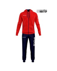 Tuta Givova WINNER MICROFIBRA TR017 Unisex con Cappuccio Rosso Blu TR0171204