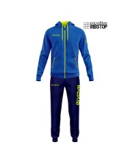 Tuta Givova WINNER MICROFIBRA TR017 Unisex con Cappuccio Azzurro Giallo Fluo TR0170219