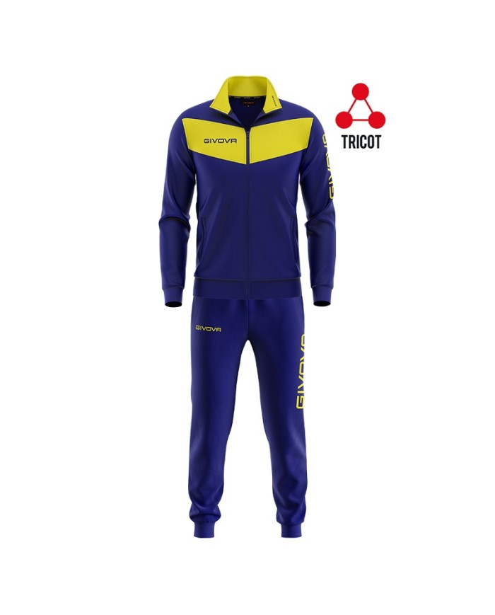 Tuta Givova VISA Triacetato Blu Giallo TR018 Fitness Sport TR0180407