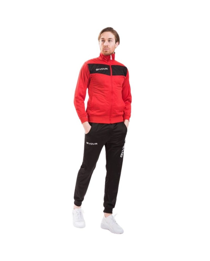 TUTA VISA TRIACETATO ROSSO/NERO Tg. M