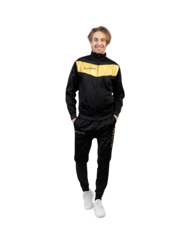 Tuta Givova VISA LUXURY Triacetato TR018L Unisex Nero Oro TR018L1020 Tuta Givova VISA LUXURY Triacetato TR018L Unisex Nero Oro TR018L1020
