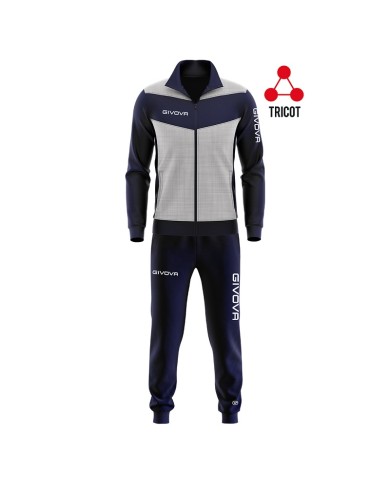 Tuta Givova VISA LUXURY Triacetato TR018L Unisex Grigio Chiaro Blu TR018L4304