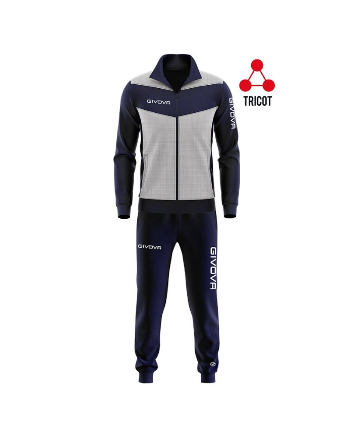 Tuta Givova VISA LUXURY Triacetato TR018L Unisex Grigio Chiaro Blu TR018L4304 Tuta Givova VISA LUXURY Triacetato TR018L Unisex Grigio Chiaro Blu TR018L4304