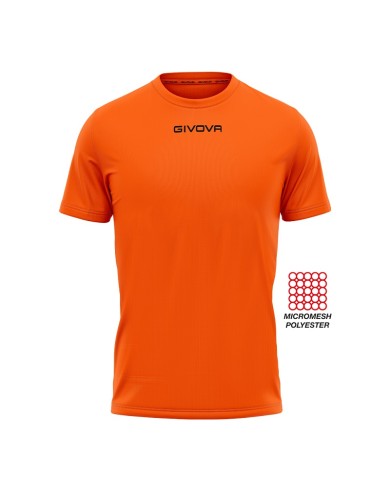 Maglia Givova Shirt One MAC01 Microforata Arancio Unisex Running MAC010001 Maglia Givova Shirt One MAC01 Microforata Arancio Unisex Running MAC010001