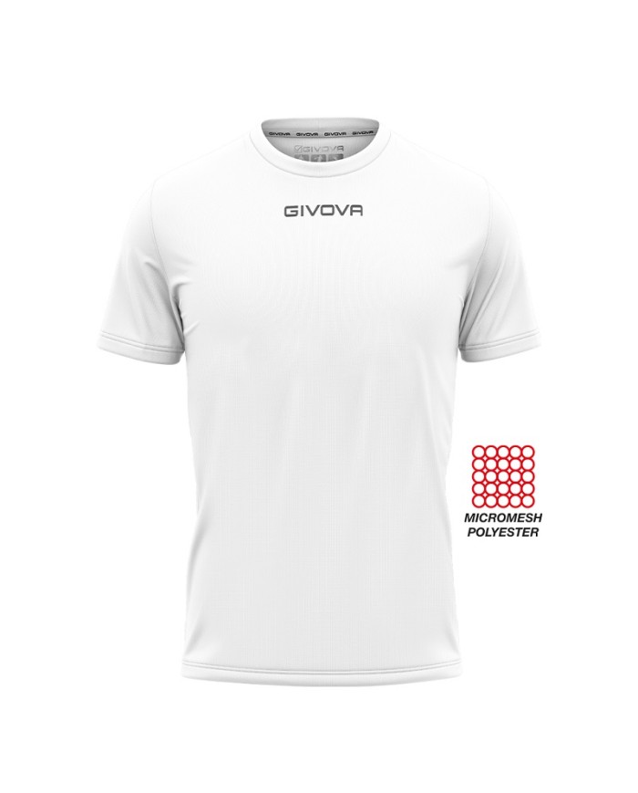 Maglia Givova Shirt One MAC01 Microforata Bianco Unisex Running MAC010003 Maglia Givova Shirt One MAC01 Microforata Bianco Unisex Running MAC010003
