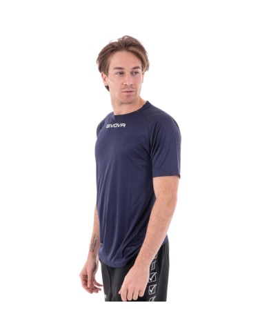 Maglia Givova Shirt One MAC01 Microforata Blu Unisex Running MAC010004 Maglia Givova Shirt One MAC01 Microforata Blu Unisex Running MAC010004