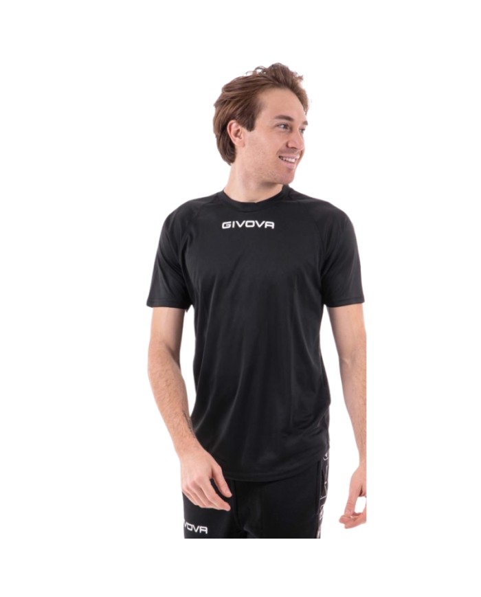 Maglia Givova Shirt One MAC01 Microforata Nero Unisex Calcio Running MAC010010 Maglia Givova Shirt One MAC01 Microforata Nero Unisex Calcio Running MAC010010