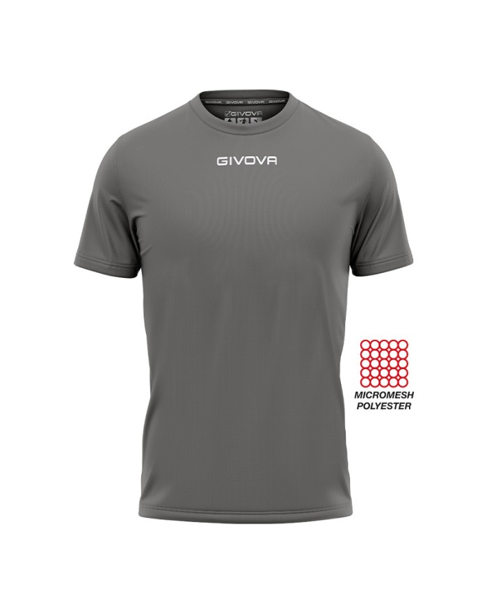 SHIRT GIVOVA ONE MICROFORATA GRIGIO SCURO Tg. 2XL