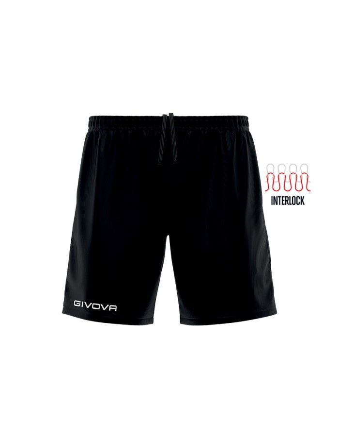Pantaloncino Givova Capo Interlock P018 Short Nero Sport Calcio P0180010 Pantaloncino Givova Capo Interlock P018 Short Nero Sport Calcio P0180010